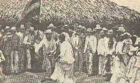Baile de Makuta. Grabado de 1888