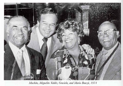 Machito, Miguelito, Graciela e Bauza nel 1974. Foto: Max Salazar