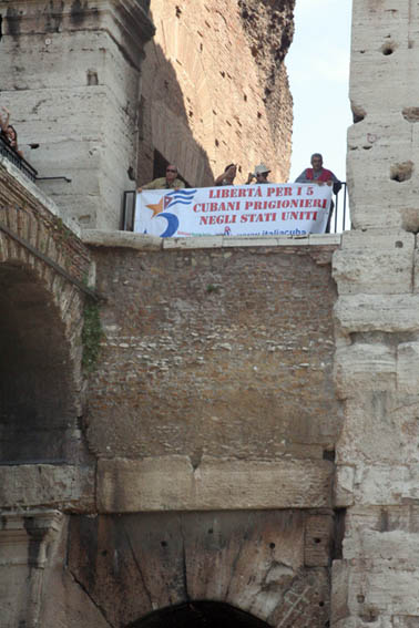 Associazione Nazionale di Amicizia Italia-Cuba. Circolo di Roma. Manifestazione di solidarietà ai Cinque (Roma, 20 settembre 2008)