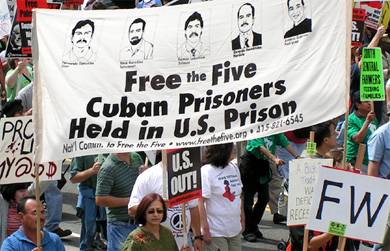 Crecen en EEUU las marchas pblicas por la libertad de los cinco cubanos