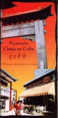 Plegable sobre la presencia china en Cuba
